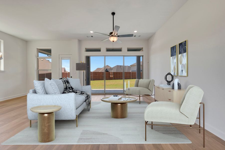 Furnished interior view inside a new home in Sandbrock Ranch, Aubrey (Image 6). Furnished interior view inside a new home in Sandbrock Ranch, Aubrey (Image 6).