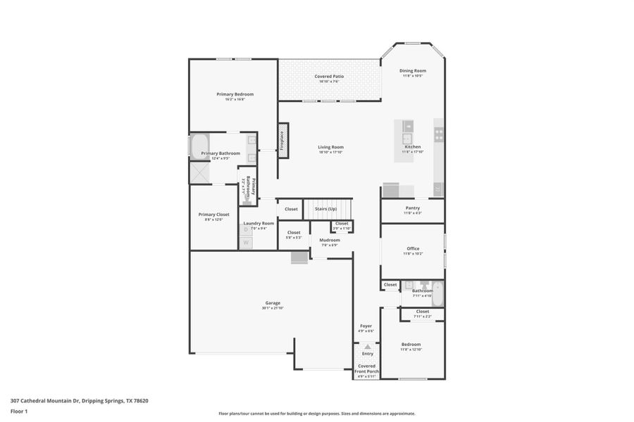2D floor plan layout of this home in Big Sky Ranch - Executive Collection, Dripping Springs, TX (Image 5).