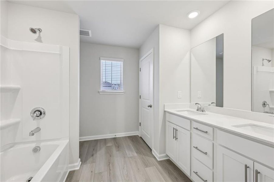 Furnished interior view inside a new home in Parkside at Grayson, Grayson (Image 11).