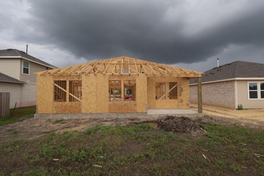 Backyard with covered patio - still under construction!