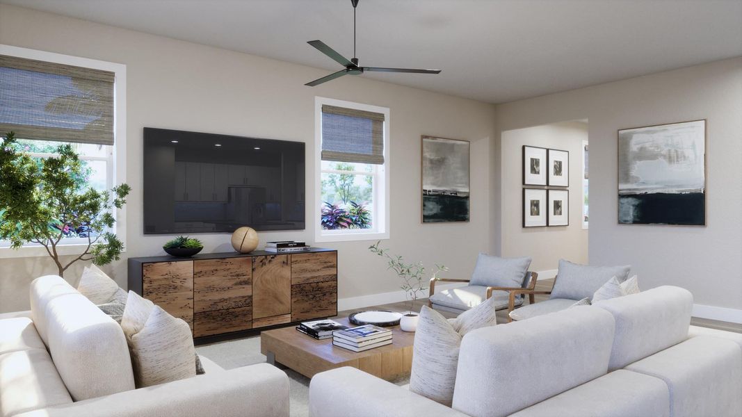 Furnished interior view inside a new home in Trinity Gardens, Deland (Image 3). Furnished interior view inside a new home in Trinity Gardens, Deland (Image 3).