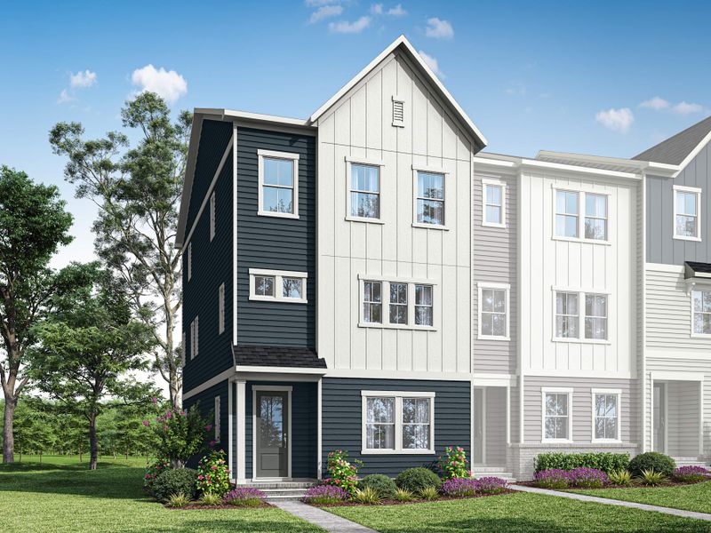 Representative exterior photo of a completed home built from the Ryder by Tri Pointe Homes in Holding Village, Wake Forest, NC (Image 19).