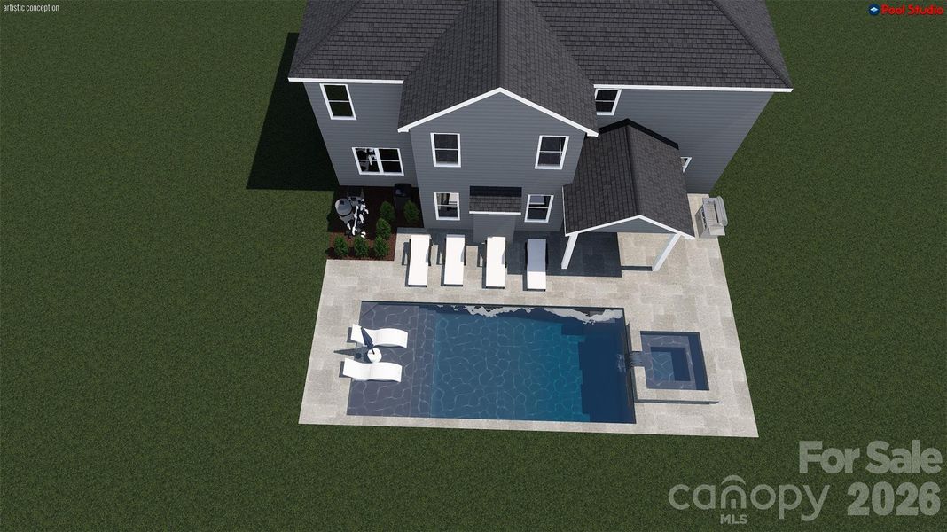 Potential pool rendering for homesite 95