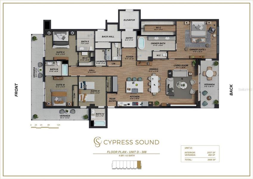 2D floor plan layout of this home in , Orlando, FL (Image 2).