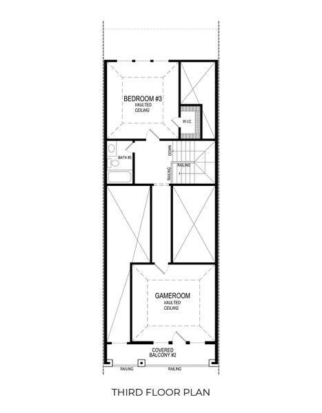 2D floor plan layout for the Redwood R by First Texas Homes in The Abbey at Mercer Crossing, Farmers Branch, TX (Image 5).