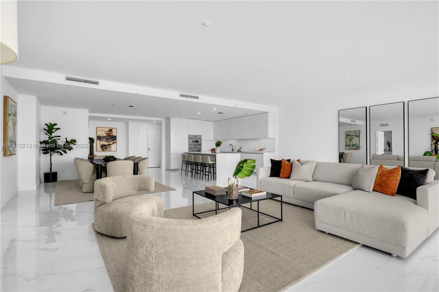 Furnished interior view inside a new home in , Miami (Image 14).