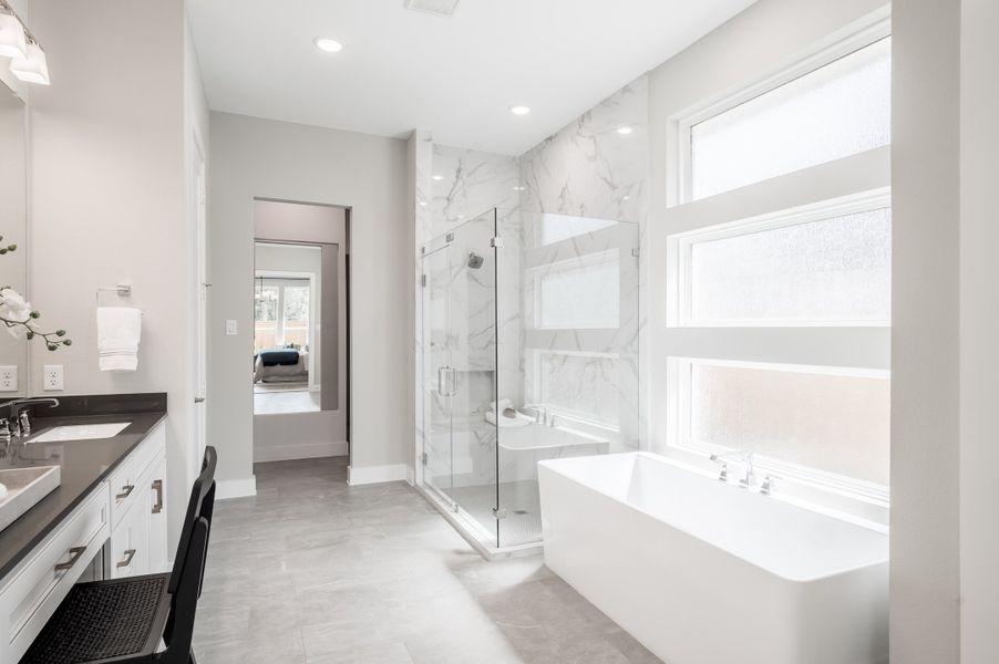 Representative furnished interior of a home built from the Snyder by Tri Pointe Homes in Harvest Green, Richmond (Image 82).