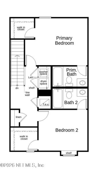 2D floor plan layout of this home in Orchard Park Townhomes, St. Augustine, FL (Image 4). 2D floor plan layout of this home in Orchard Park Townhomes, St. Augustine, FL (Image 4).