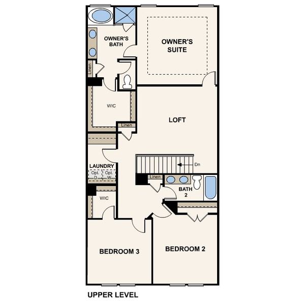 2D floor plan layout for the Aster by Century Communities in Magnolia Square, Austell, GA (Image 4).