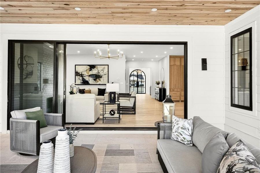 Exterior details and patio area of a home in , Atlanta (Image 29).