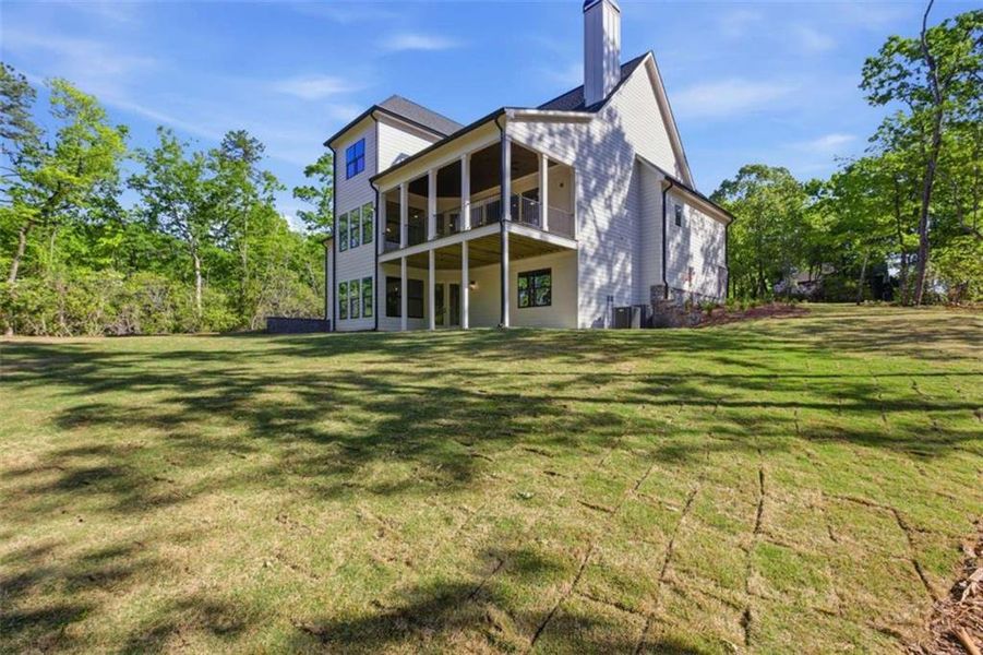 Exterior details and patio area of a home in , Clarkesville (Image 29).