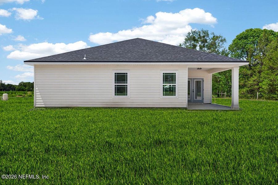 Exterior details and patio area of a home in , Starke (Image 3).