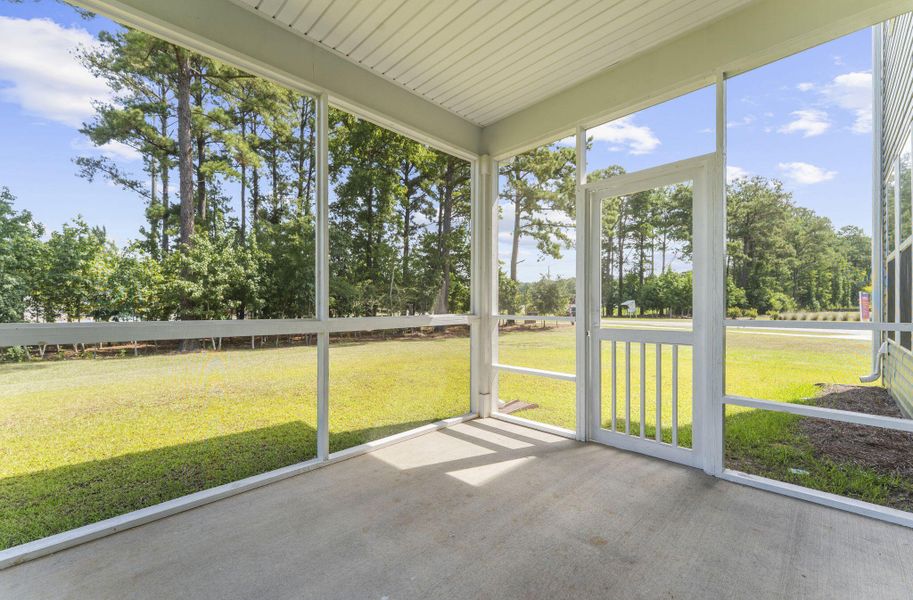 Exterior details and patio area of a home in The Groves of Berkeley, Moncks Corner (Image 3).