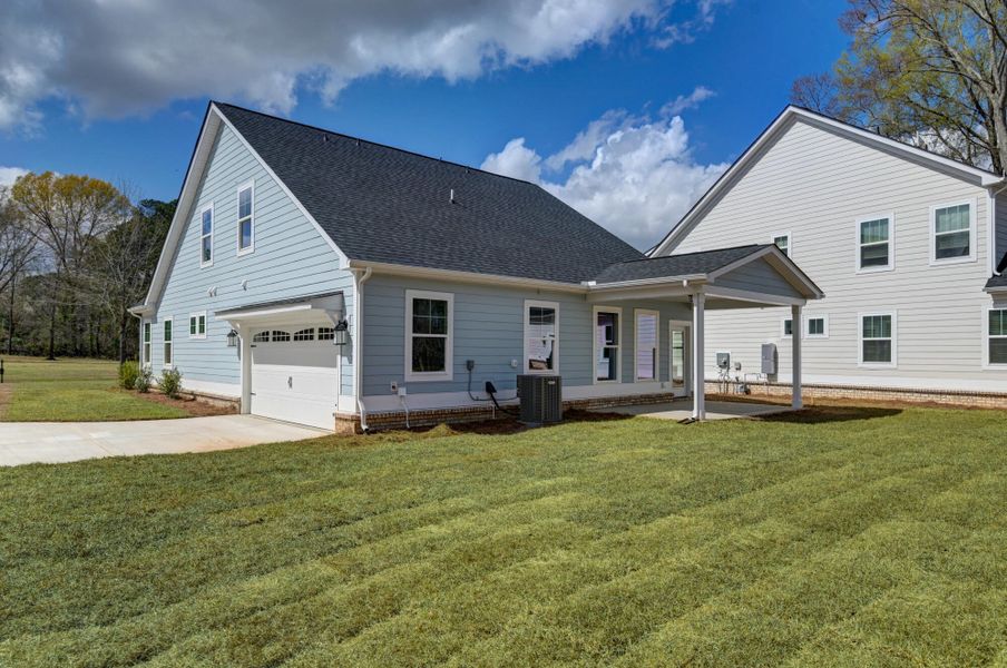 Exterior details and patio area of a home in Clubside Reserve at Summerlake, Lexington (Image 3).
