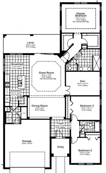 2D floor plan layout for the Endless Summer 4 by Neal Communities in Palm Grove, Bradenton, FL (Image 4). 2D floor plan layout for the Endless Summer 4 by Neal Communities in Palm Grove, Bradenton, FL (Image 4).