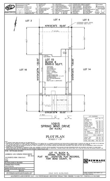 2D floor plan layout of this home in Sienna 45', 50', Missouri City, TX (Image 3).