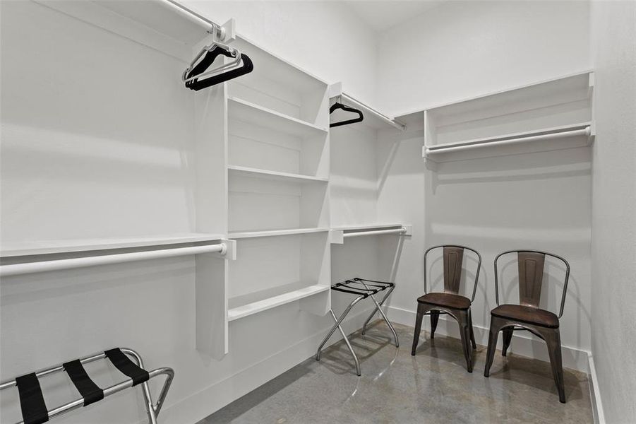 View of walk in closet