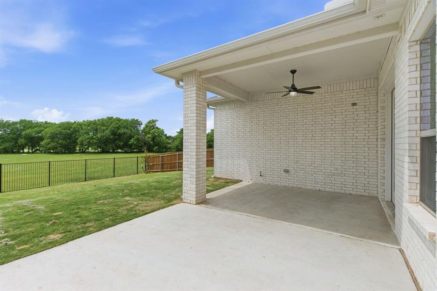 Exterior details and patio area of a home in , Aledo (Image 25).