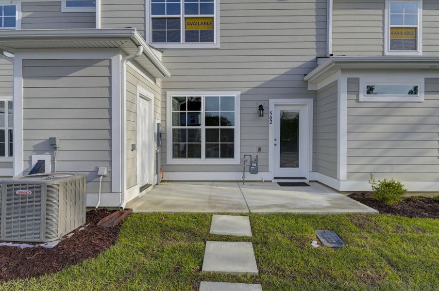 Exterior details and patio area of a home in Lake Carolina Townhomes, Columbia (Image 29).