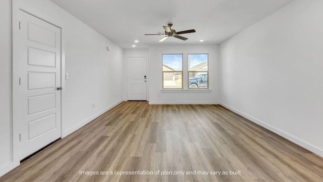 Representative unfurnished interior of a home built from the The Dawn by D.R. Horton in Terra Vista, Lubbock (Image 10).