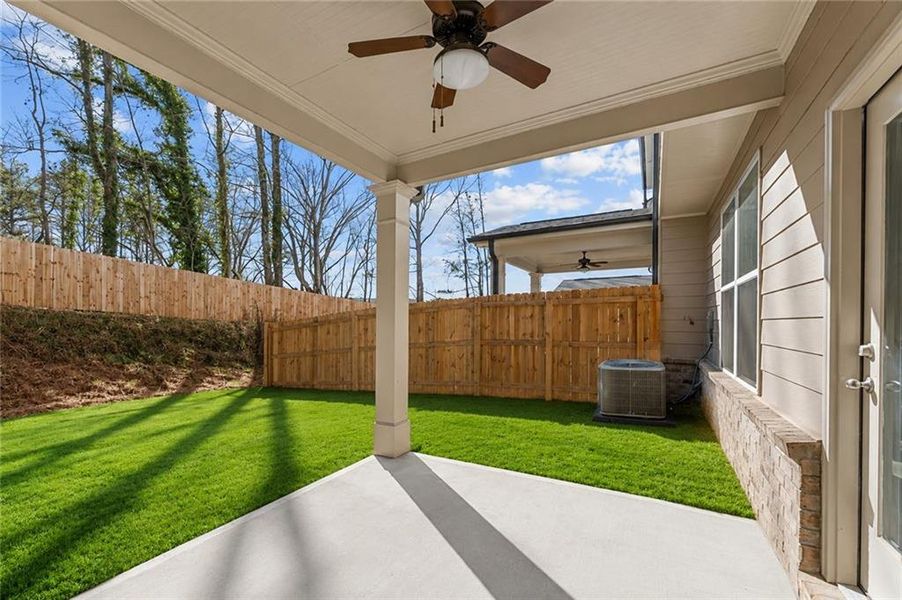 Exterior details and patio area of a home in Mulberry Summit, Flowery Branch (Image 3). Exterior details and patio area of a home in Mulberry Summit, Flowery Branch (Image 3).