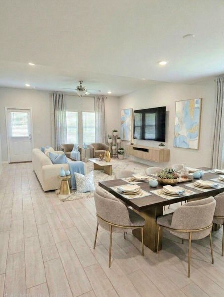 Open Concept- Dining & Living room V-staged Open Concept- Dining & Living room V-staged