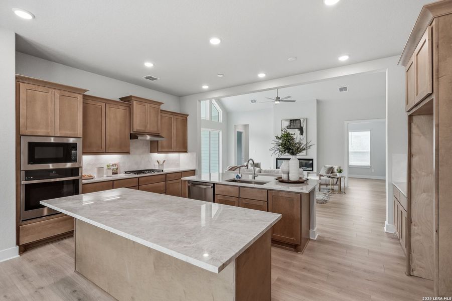Furnished interior view inside a new home in Potranco Oaks, Castroville (Image 31).