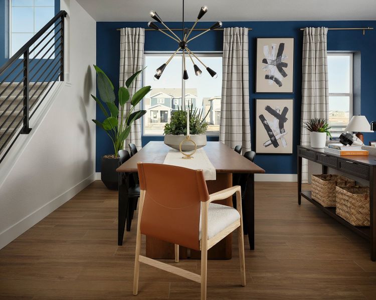 Furnished interior view inside a new home in Painted Prairie, Aurora (Image 5).