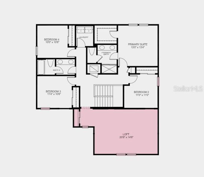 First Floor Plan - Structural options added include: extended kitchen cabinets, 5th bedroom, 3rd full bathroom, and covered lanai