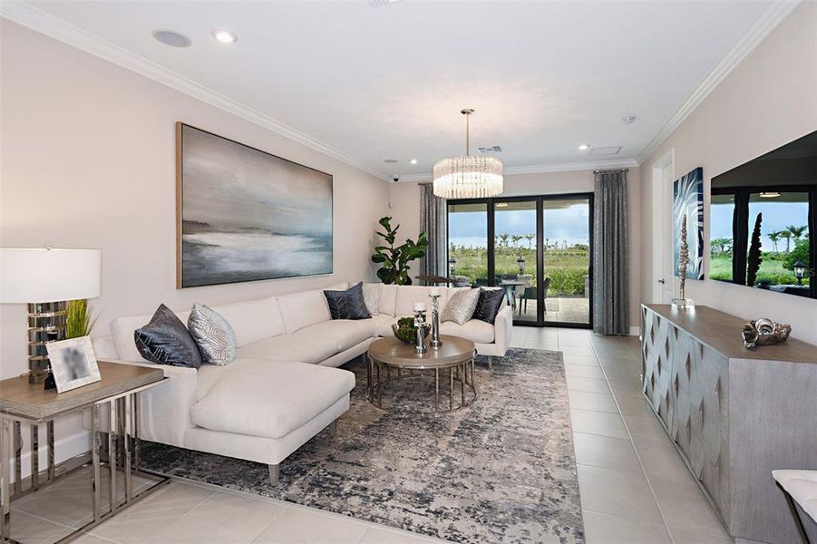 Furnished interior view inside a new home in Skye Ranch Community Group Page, Sarasota (Image 5). Furnished interior view inside a new home in Skye Ranch Community Group Page, Sarasota (Image 5).