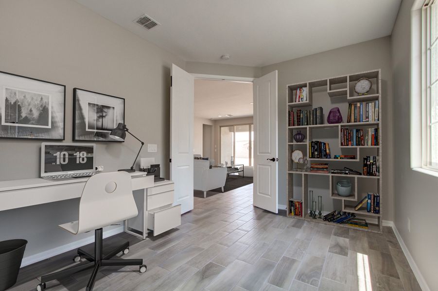 Representative furnished interior of a home built from the Irwin by Beazer Homes in Tirreno at IronWing: Tirreno, Litchfield Park (Image 6).