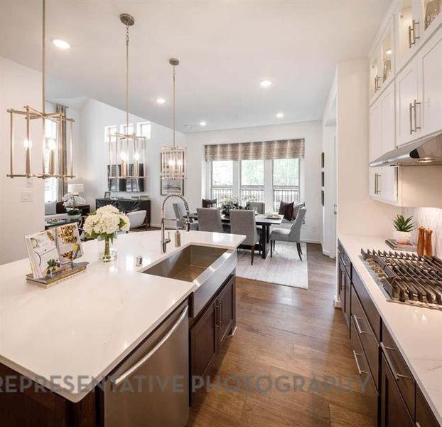 Furnished interior view inside a new home in Bridgeland Central: The Villas, Cypress (Image 26).