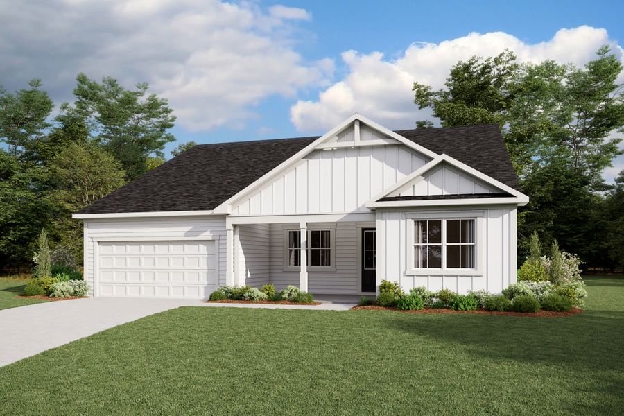 Representative exterior photo of a completed home built from the Clearwater by Mattamy Homes in Madison Park, Lillington, NC (Image 12).