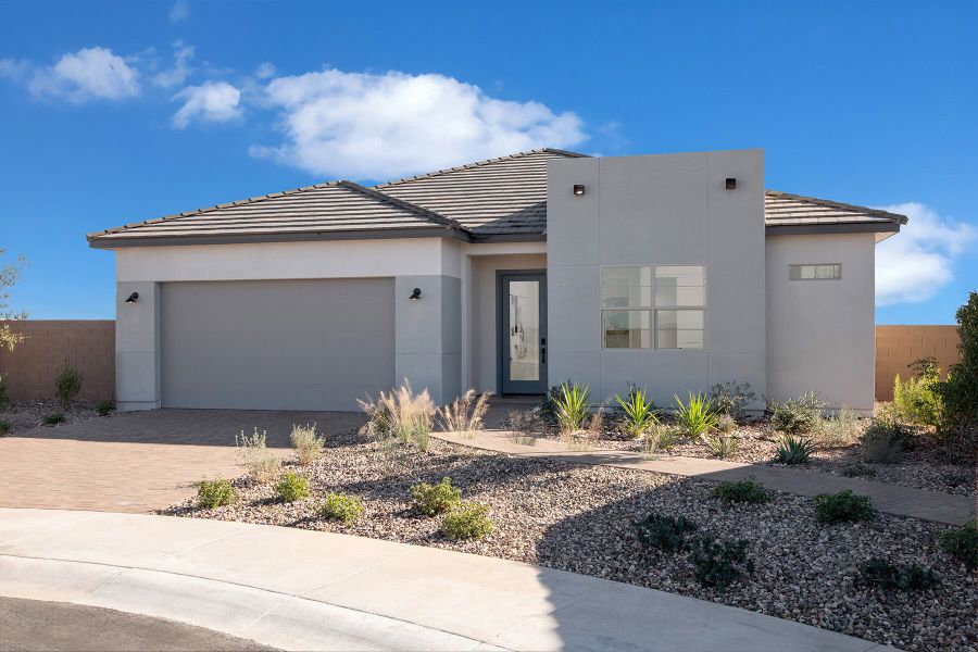 Representative exterior photo of a completed home built from the Flint by Mattamy Homes in Bella Vista Farms, Queen Creek, AZ (Image 19). Representative exterior photo of a completed home built from the Flint by Mattamy Homes in Bella Vista Farms, Queen Creek, AZ (Image 19).
