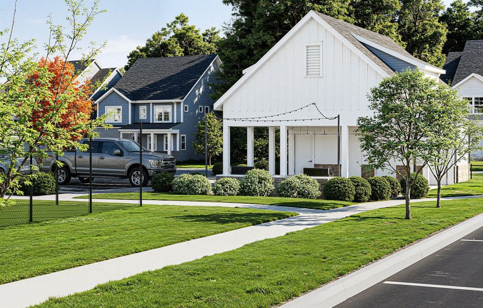 Front exterior of a new home in Eagle Trace, Wendell, NC, highlighting curb appeal (Image 26). Front exterior of a new home in Eagle Trace, Wendell, NC, highlighting curb appeal (Image 26).