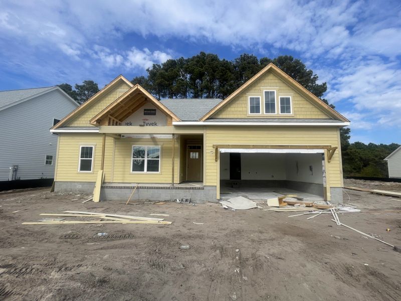 In-progress construction of a new home in The Sanctuary at Sunset Beach, Sunset Beach, NC (Image 6).