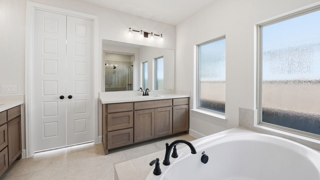 Furnished interior view inside a new home in Trinity Falls, McKinney (Image 14).
