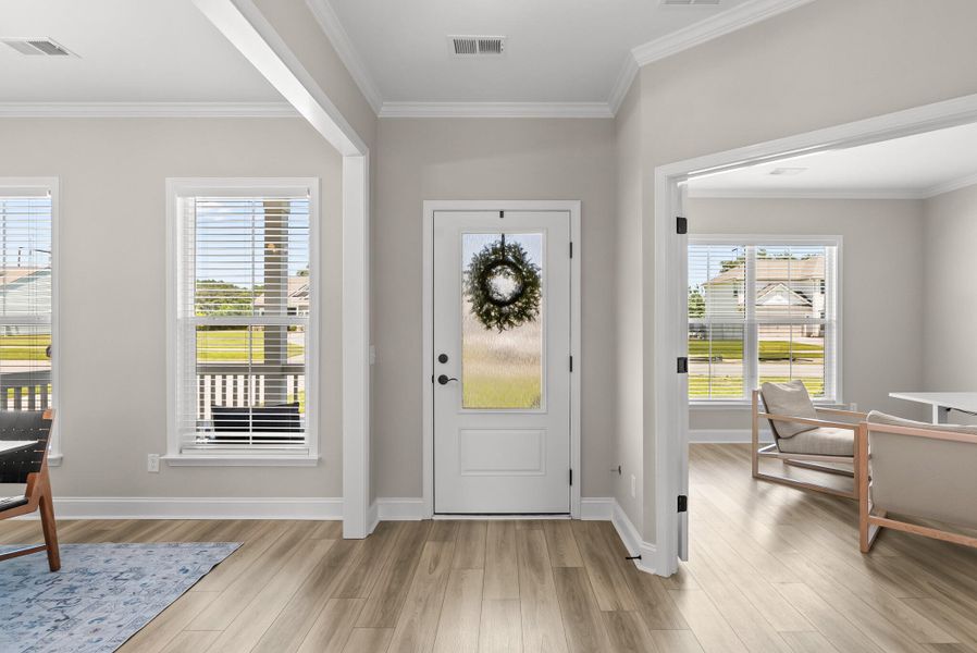 Furnished interior view inside a new home in Sea Island Preserve, Johns Island (Image 13). Furnished interior view inside a new home in Sea Island Preserve, Johns Island (Image 13).
