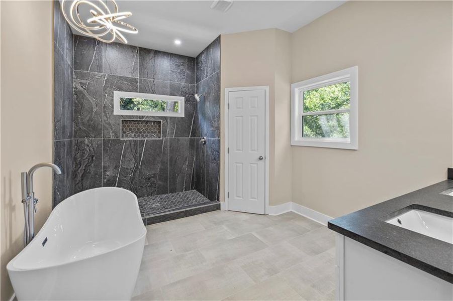 Furnished interior view inside a new home in , Atlanta (Image 12).