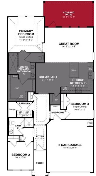 2D floor plan layout of this home in Elyson, Katy, TX (Image 4).