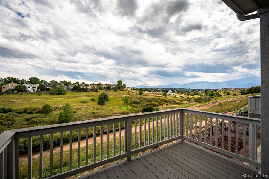 Exterior details and patio area of a home in Trailside at Cottonwood Creek, Colorado Springs (Image 25).