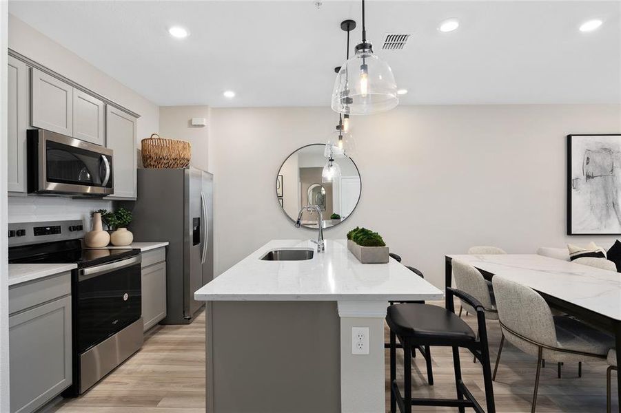 Furnished interior view inside a new home in EverBe, Orlando (Image 4).