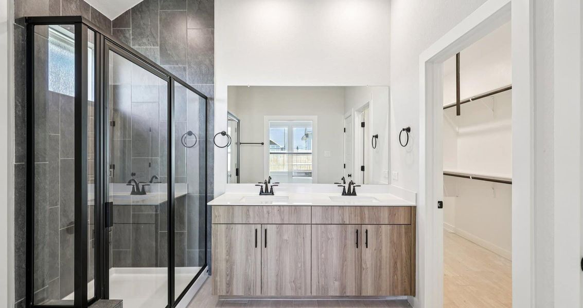 Furnished interior view inside a new home in Trace, San Marcos (Image 9).