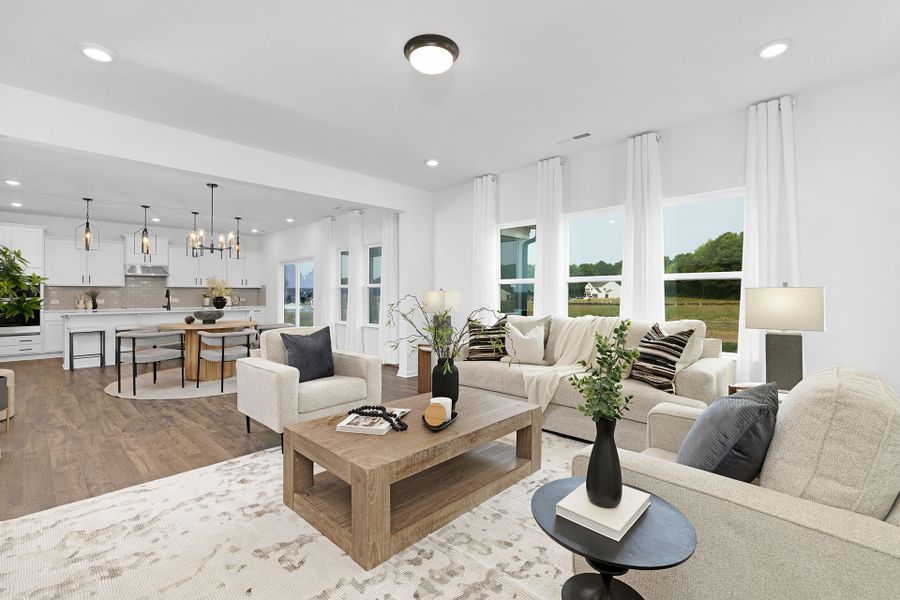 Representative furnished interior of a home built from the Calgary by True Homes in Westbrook Falls, Colfax (Image 8).
