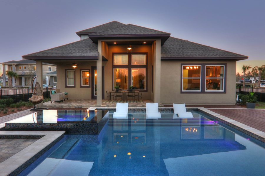 Representative exterior details of a home built from the The Manville by David Weekley Homes in Laureate Park at Lake Nona - Park Series, Orlando (Image 3). Representative exterior details of a home built from the The Manville by David Weekley Homes in Laureate Park at Lake Nona - Park Series, Orlando (Image 3).