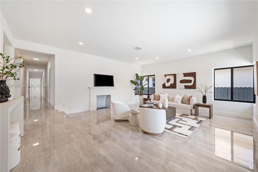 Furnished interior view inside a new home in , Miami Beach (Image 6). Furnished interior view inside a new home in , Miami Beach (Image 6).