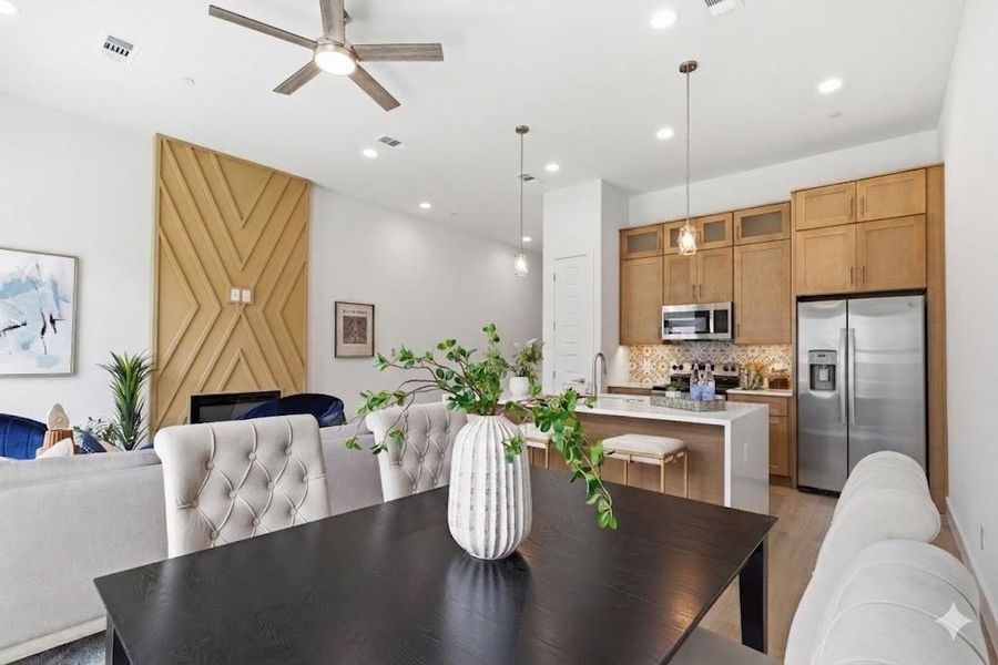 Furnished interior view inside a new home in , Dallas (Image 5).