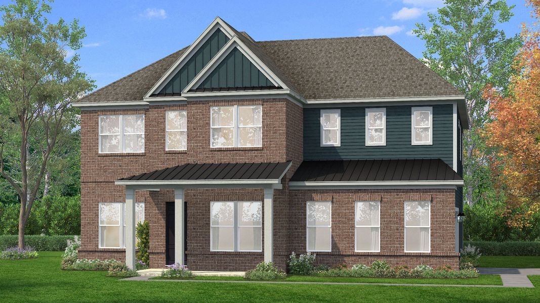 Representative exterior photo of a completed home built from the Solace II by DRB Homes in Richvale Estates, Fairview, TN (Image 27). Representative exterior photo of a completed home built from the Solace II by DRB Homes in Richvale Estates, Fairview, TN (Image 27).