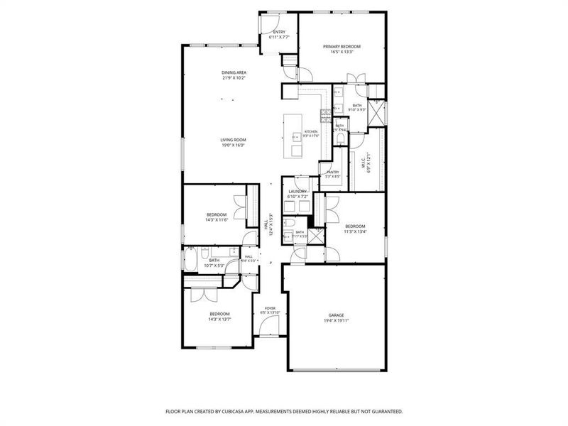 2D floor plan layout of this home in LakePointe, Lavon, TX (Image 5).