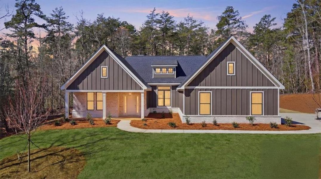 Front exterior of a new home in , Clarkesville, GA, highlighting curb appeal (Image 31). Front exterior of a new home in , Clarkesville, GA, highlighting curb appeal (Image 31).